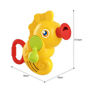Jouet de bain pour bébé en forme de hippocampe à manivelle, pulvérisateur d'eau pour le bain, jouet d'arrosage pour le plaisir au bain - Product Image 3