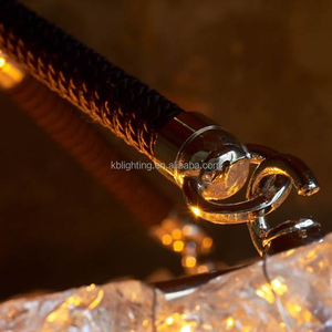 Pietre di cristallo naturale moderno stile semplice lampade a soffitto pendenti di cristallo di rocca per camera da letto - Product Image 5