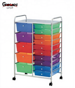 Electric Standing Type Double Tier Iron Folding <b>Trolley</b> Cart for Dish and Bowl Eco-Friendly White Living Room Storage Rack - Product Image 1