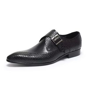 Chaussures Oxford en cuir véritable haut de gamme de style britannique pour hommes, à bout pointu, faites à la main, à lacets, antidérapantes, pour marié - Product Image 5