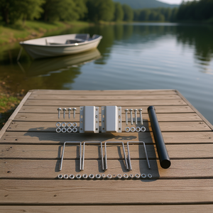 Guide de remorque pour bateau Vevor de 40 pouces en acier galvanisé avec pièces de montage noires pour bateaux à moteur - Product Image 2