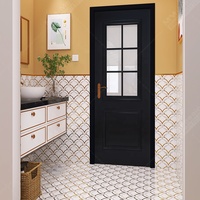 Carrelage en céramique marocain de luxe 200x200mm à motif en forme d'éventail, prix usine Foshan, pour salle de bain, douche, cuisine, mur et sol