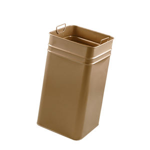 Diseño de Arte Moderno Cubo de basura de 50 litros Cubo de basura de calle pública Cubo de basura de metal de pie para plaza comercial - Product Image 3