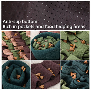 Tapis de reniflement en polaire de grande taille respirant interactif Slow Food Dog Nosework Mats Forest Design Pet Feeding Sniffing Mat - Product Image 4
