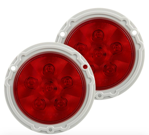 American <b>Truck</b> Double Sided Lamp Circular Oval Trailer Marker License Plate Side Tail Lights - Product Image 1