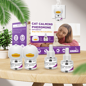 48Ml Kat Kalmerende Plug In Feromoon Diffuser Starterkit Helpt Bij Het Verminderen Van Veel Voorkomende Tekenen Van Stress Bij Katten En Kittens Voor Multi-Cat - Product Image 1