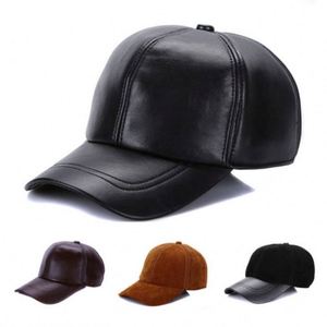 Gorra Deportiva de Béisbol de Piel de Oveja y Gamuza Auténtica, Unisex, Estilo Casual con Visera Curva, Ajustable, para Otoño e Invierno - Product Image 2