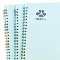 Carnet de notes certifié de haute qualité, format A4, spirale, couverture en carton blanc, service de production personnalisé OEM ODM