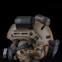 Casque intégral de moto tactique Shero avec aérations courtes, en matériau PA ABS, sangle simple, sécurité, extérieur, revêtements en aramide