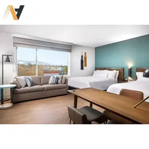 창조 하이 엔드 이탈리아 디자인 럭셔리 덮개를 씌운 킹 침대 세트 호텔 침실 가구 프로젝트-베트남 공장