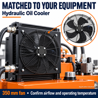 Ventilateur axial haute performance à refroidissement rapide de 350 mm avec rotor externe pour refroidisseur d'huile hydraulique
