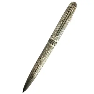 Shanghai Lingmo-Bolígrafo de plata antigua personalizado, bolígrafo de diseño personalizado con logotipo OEM