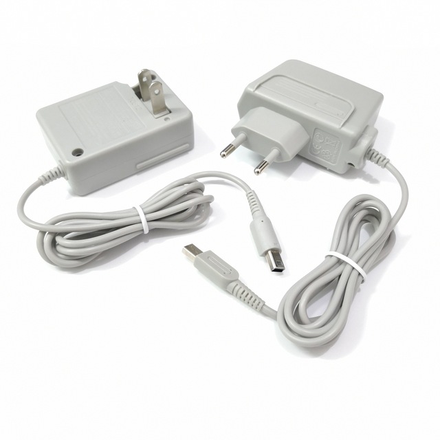 For 3DS AC Adapter Fast Charging Power Supply with Charging Stand Travel Black ABS