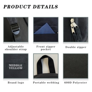 High Quality <b>Black</b> Polyester Children Backpack School <b>Bag</b> Wholesale <b>Mini</b> Sports Backpack <b>Bag</b> Custom logo - Product Image 5