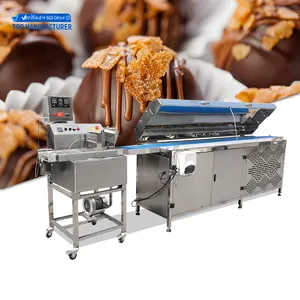 chocolate degree machine chocolate coating cooling tunnel -18 degree within 20 mins Chocolate Coating Enrobing Machine