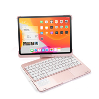 Nouveau clavier sans fil rétroéclairé par LED pliable pour iPad avec pavé tactile, rétroéclairage RVB pleine taille, rotation à 360 degrés