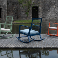 Chaise à bascule d'extérieur moderne en aluminium, design contemporain, structure robuste, idéale pour la restauration et l'hôtellerie – Meilleure vente