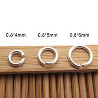 Composants de trouvailles de bijoux en gros anneaux ouverts en argent sterling 925 pour la fabrication de bijoux