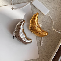 2024 nouvelle mode laiton plaqué or tridimensionnel corne de vache broche bijoux accessoires personnalisés