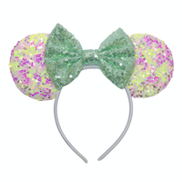 Nouveau conçu souris oreilles bandeau pour filles couleur mélangée Sequin arc bandeau Festival fête Cosplay bricolage cheveux accessoires