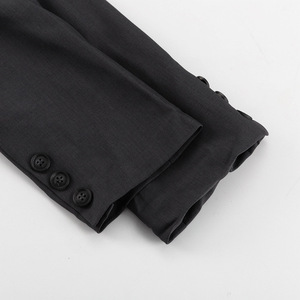 Enyami Werkjurken Stropdas-Taille Wrap Set Elegant Grijs Kantoor 2 Stuk Outfit Set Vrouwen Casual V-Hals Lange Mouw Knoop Shirts - Product Image 5