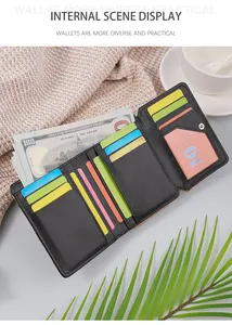 Porte-cartes en cuir PU imprimé léopard Porte-cartes de crédit d'affaires unisexe Porte-monnaie multifonctionnel à trois volets pour <span class=keywords><strong>carte</strong></span> <span class=keywords><strong>bancaire</strong></span> d'identité - Product Image 4