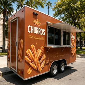 Camions de restauration commerciaux en fibre de verre, remorques de restauration rapide remorquables pour la vente ambulante, cuisine entièrement en acier inoxydable, vente aux États-Unis et en Europe - Product Image 5