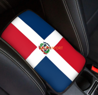 Coussin d'accoudoir universel pour console centrale de voiture avec drapeau de la République Dominicaine, protection de boîte de rangement pour SUV, berline, camion