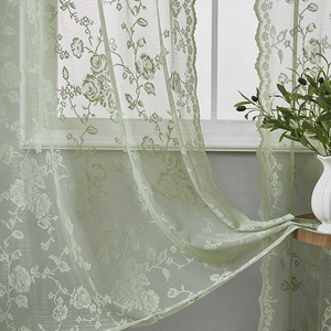 Rideaux de fenêtre en dentelle florale vintage YCSP, rideaux transparents de haute qualité, style <span class=keywords><strong>romantique</strong></span> traditionnel, rideaux transparents <span class=keywords><strong>pour</strong></span> <span class=keywords><strong>chambre</strong></span> à coucher, salon - Product Image 3