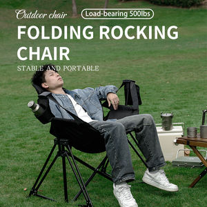 เก้าอี้โยกพับได้กลางแจ้ง Kejie รุ่นโมเดิร์น นั่งสบาย ใช้ได้ทั่วไป ผลิตจากผ้าหุ้ม<span class=keywords><strong>โครง</strong></span><span class=keywords><strong>เหล็ก</strong></span>แข็งแรงทนทาน - Product Image 5