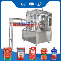 Machine de remplissage et d'emballage automatique de sachets à bec verseur, machine rotative de remplissage et de bouchage de sachets à bec verseur pour jus, gelée, boissons liquides, 6000BPH