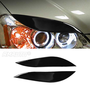 ฝาครอบตกแต่งขอบไฟหน้าสีดำ 1 คู่ สำหรับ Honda Civic 2001 2002 2003 สติ๊กเกอร์ติดขอบไฟหน้า - Product Image 1