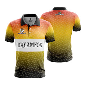 Bas prix de haute qualité femmes <span class=keywords><strong>pas</strong></span> <span class=keywords><strong>cher</strong></span> personnalisé changement progressif jaune couleur imprimé filles T-shirts polos conception pour les femmes - Product Image 1