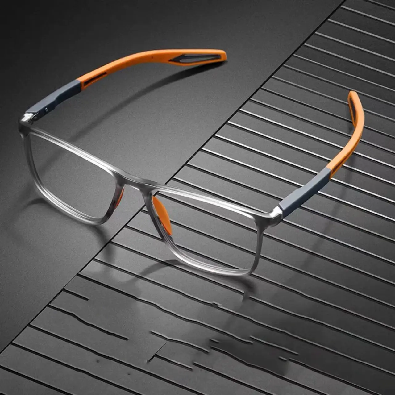Tenyarn สแควร์แว่นตาผู้ชายกีฬาแว่นตากรอบชาย TR90 สายตาสั้นกรอบแว่นตาแว่นตาอ่านหนังสือ