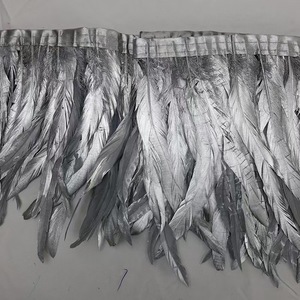 Coque metálico de 10-12 pulgadas, flecos de plumas, adorno de <span class=keywords><strong>gallo</strong></span> dorado y plateado para graduación y decoración de patio de Carnaval del Día de San Valentín - Product Image 3