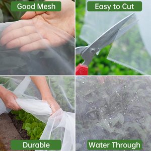 6x9ft Insectennet/<span class=keywords><strong>2</strong></span>-pak Tuingroenteplanten Vogelplaag Insectennet Beschermen Fruitboombedekkingen Anti Insectengaas - Product Image 3