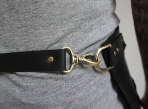 Tabliers de serveur en cuir noir et tabliers de taille résistants à l'huile faits de poches en cuir de haute qualité tablier de styliste de chef de travail - Product Image 6