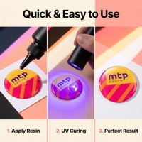 Résine UV à durcissement rapide TIMESRUI, résine époxy UV résistante aux rayures et à haute brillance pour badges nominatifs et étiquettes d'identification
