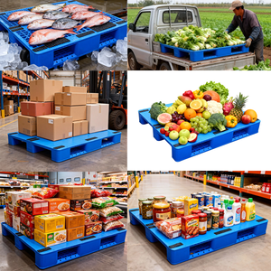 HDPE zware uitvoering Euro versterkte platte voet kunststof <span class=keywords><strong>pallet</strong></span> rek gerecycled opslag kunststof <span class=keywords><strong>pallet</strong></span> - Product Image 1