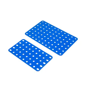 Custom OEM Stamped Gasket Steel Galvanized Porous Gasket Metal Stamping Parts Powder Coated Blue Flat Gasket