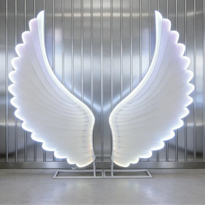 Engelsflügel LED-Licht Hochwertige Hochzeitsdekoration Anpassbare Leuchtende Flügel-Verzierung für Zeremonien Bankette Hotel Bühnenhintergrund - Product Image 1