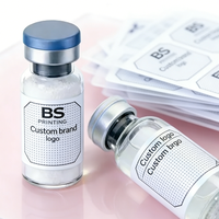 Étiquettes autocollantes en PET, BOPP, PVC, PE, vinyle pour logo, flacons de 2 ml, 3 ml, 5 ml, emballages de peptides