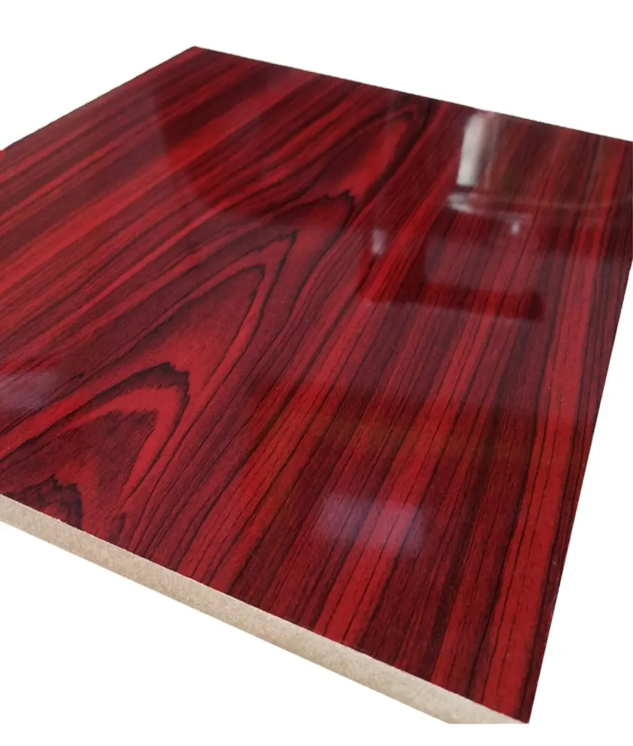 パネルウォールナットウッドベニヤファンシー合板MDFボード木製UV塗装ナチュラルモダンE1アパートバーチ合板2 Mm