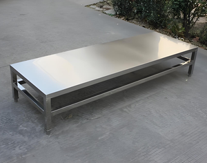 طاولة طاولة عمل بارتفاع قابل للتعديل من الفولاذ المقاوم للصدأ بإطار معدني قوي ورف لورشة العمل والجراج من المصنع للاستخدام بنفسك - Product Image 2