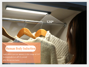 Có Thể Sạc Lại Cảm Biến Chuyển Động Tủ Quần Áo Ánh Sáng Dưới Tủ Nam Châm Không Dây Thanh <span class=keywords><strong>LED</strong></span> Ánh Sáng Ban Đêm Cảm Biến Chuyển Động Tủ Quần Áo Đèn - Product Image 6