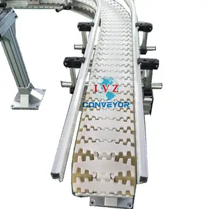 Roller Modular Belt Flexible Plastic Chain Conveyor For Industry Bottles Transfer