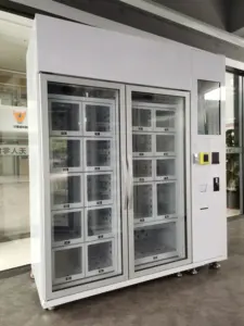 مخصص خزانة زهور طازجة البيع شاشة تعمل باللمس للأجهزة ميكرون الذكية البيع مع نظام التبريد