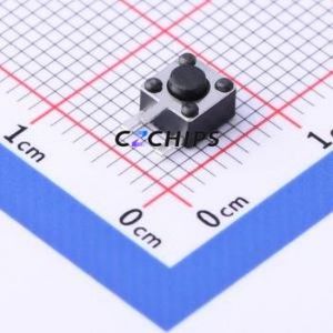 TSC017A03526A Tactile Switch Through hole Component (THT) Switch Round Button 2.6N Right Angle Insert 4.5mm - Product Image 1