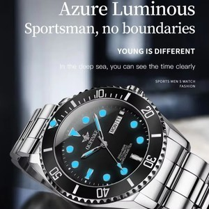 ดรอปชิปปิ้ง นาฬิกาข้อมืออัตโนมัติ Seiko Movement รุ่น 3205 หน้าปัดแสดงปฏิทินคู่ ตัวเรือนสแตนเลส สตีล สำหรับทั้งชายและหญิง ขนาด 41 มม. สาย 20 มม. - Product Image 6