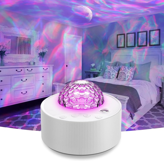 New Romantic Dream Water Ripple Rotating Projection Lamp USB LED Night Light Sky Moon R Projector for Kids Baby Sleep Lighting